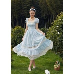 Lace Made Princess Series Cinderella Babydoll Milkmaid Cottagecore Prairie Dress